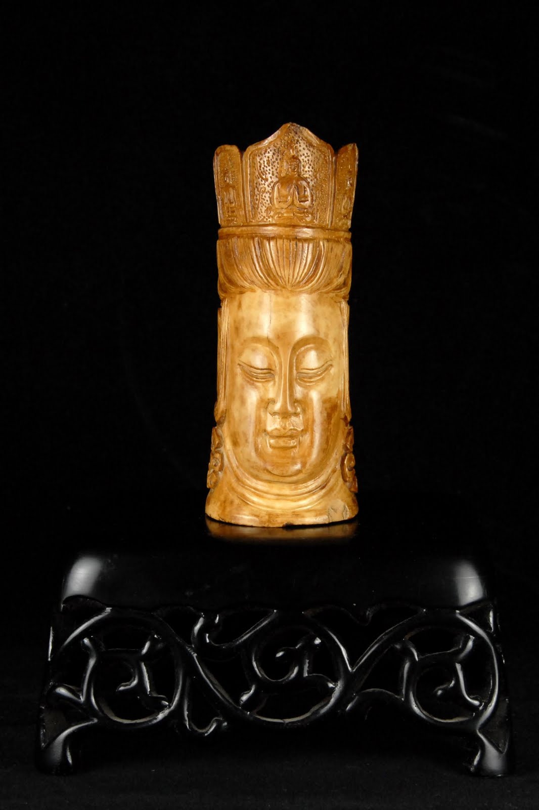 buddha head elephant bone